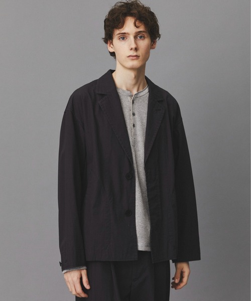 PUBLIC TOKYO(パブリックトウキョウ)の「【セットアップ対応】リッチコットンウォッシュドジャケット /春服/コットン100%/ハリ感(テーラードジャケット・メンズ・ベージュ/ブラック系その他・2/1)」の10枚目の写真