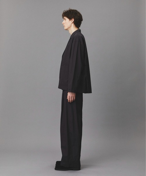 PUBLIC TOKYO(パブリックトウキョウ)の「【セットアップ対応】リッチコットンウォッシュドジャケット /春服/コットン100%/ハリ感(テーラードジャケット・メンズ・ベージュ/ブラック系その他・2/1)」の18枚目の写真
