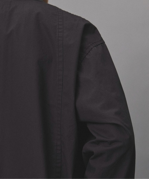 PUBLIC TOKYO(パブリックトウキョウ)の「【セットアップ対応】リッチコットンウォッシュドジャケット /春服/コットン100%/ハリ感(テーラードジャケット・メンズ・ベージュ/ブラック系その他・2/1)」の15枚目の写真