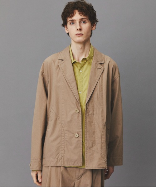 PUBLIC TOKYO(パブリックトウキョウ)の「【セットアップ対応】リッチコットンウォッシュドジャケット /春服/コットン100%/ハリ感(テーラードジャケット・メンズ・ベージュ/ブラック系その他・2/1)」の21枚目の写真