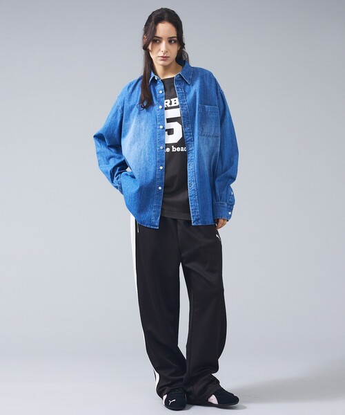 UNIVERSAL OVERALL(ユニバーサルオーバーオール)の「【UNIVERSAL OVERALL / ユニバーサルオーバーオール】リラックスフィット デニムシャツ / ユニセックス(シャツ/ブラウス・メンズ・ブルー・L/M)」の20枚目の写真