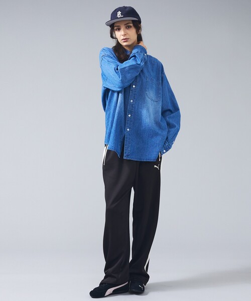 UNIVERSAL OVERALL(ユニバーサルオーバーオール)の「【UNIVERSAL OVERALL / ユニバーサルオーバーオール】リラックスフィット デニムシャツ / ユニセックス(シャツ/ブラウス・メンズ・ブルー・L/M)」の5枚目の写真