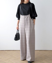 La-gemme | サスペンダー付きワイドサロペット(サロペット/オーバーオール)