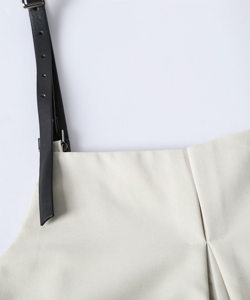 La-gemme(ラジェム)の「サスペンダー付きワイドサロペット(サロペット/オーバーオール・レディース・ブラック/アイボリー/ベージュ/チェック・フリー)」の20枚目の写真