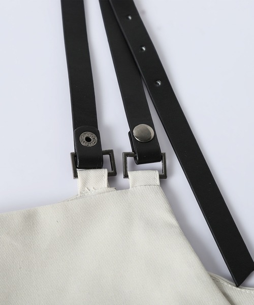 La-gemme(ラジェム)の「サスペンダー付きワイドサロペット(サロペット/オーバーオール・レディース・ブラック/アイボリー/ベージュ/チェック・フリー)」の22枚目の写真