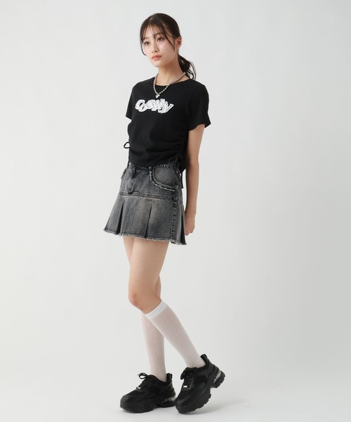 repipi armario(レピピ アルマリオ)の「フリンジデニムスソプリーツスカート(スカート・キッズ・ピンク/カモフラージュ/ブラック/ブルー/グレー系その他/ブルー系その他・SMALL/MEDIUM/LARGE)」の8枚目の写真