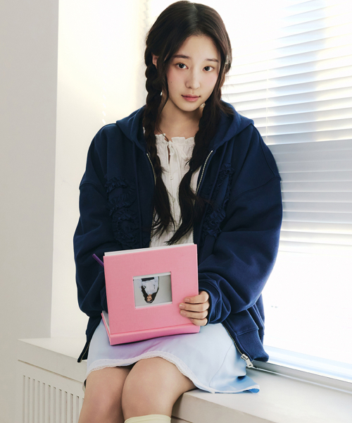 CELI FRILL HOODIE ZIP-UP_NAVY（パーカー）｜CELITAILS（セリテールズ