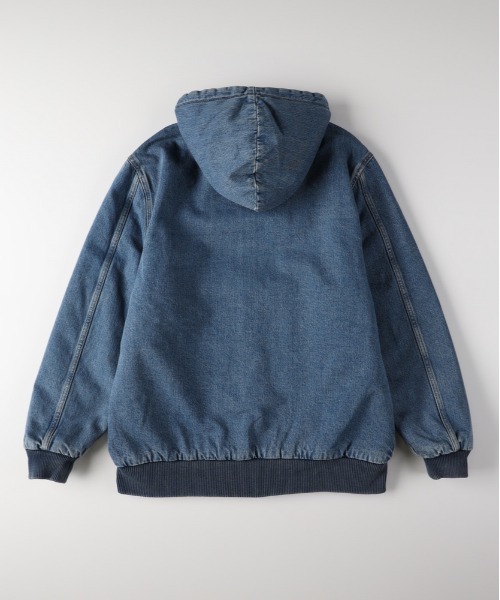 Levi's（リーバイス）の「「WORKWEAR」デニムフードジャケット (キルティングライナー / 保温性 / シーズンレスアウター)（デニムジャケット・メンズ・ダークインディゴブルー・M/L/S）」の6枚目の写真