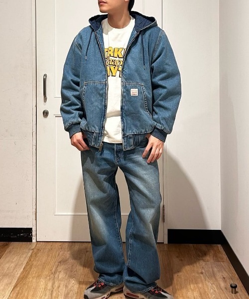 Levi's（リーバイス）の「「WORKWEAR」デニムフードジャケット (キルティングライナー / 保温性 / シーズンレスアウター)（デニムジャケット・メンズ・ダークインディゴブルー・M/L/S）」の14枚目の写真