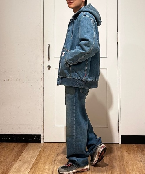 Levi's（リーバイス）の「「WORKWEAR」デニムフードジャケット (キルティングライナー / 保温性 / シーズンレスアウター)（デニムジャケット・メンズ・ダークインディゴブルー・M/L/S）」の15枚目の写真