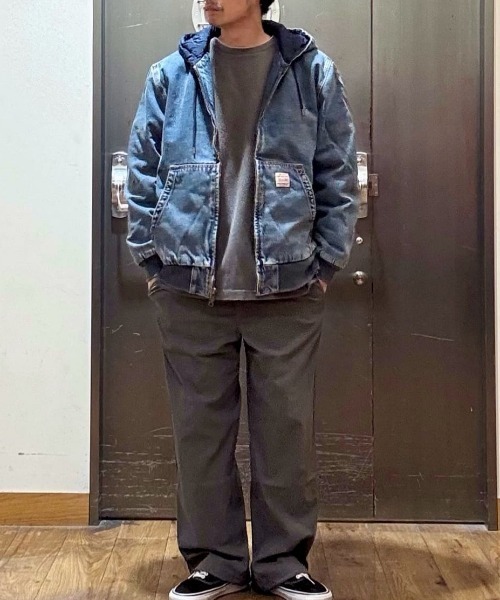 Levi's（リーバイス）の「「WORKWEAR」デニムフードジャケット (キルティングライナー / 保温性 / シーズンレスアウター)（デニムジャケット・メンズ・ダークインディゴブルー・M/L/S）」の18枚目の写真