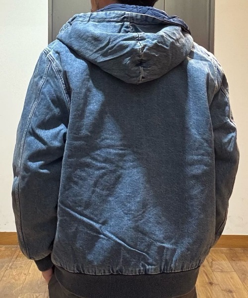 Levi's（リーバイス）の「「WORKWEAR」デニムフードジャケット (キルティングライナー / 保温性 / シーズンレスアウター)（デニムジャケット・メンズ・ダークインディゴブルー・M/L/S）」の17枚目の写真