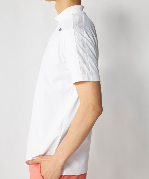 FILA GOLF(フィラゴルフ )の「【FILA GOLF:フィラゴルフ】半袖モックネックシャツ 吸汗速乾 接触冷感 ゴルフ(シャツ/ブラウス・メンズ・オフホワイト/ネイビー/ブラック・X-LARGE/LARGE/XX-LARGE/MEDIUM)」の5枚目の写真