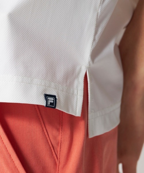 FILA GOLF(フィラゴルフ )の「【FILA GOLF:フィラゴルフ】半袖モックネックシャツ 吸汗速乾 接触冷感 ゴルフ(シャツ/ブラウス・メンズ・オフホワイト/ネイビー/ブラック・X-LARGE/LARGE/XX-LARGE/MEDIUM)」の8枚目の写真