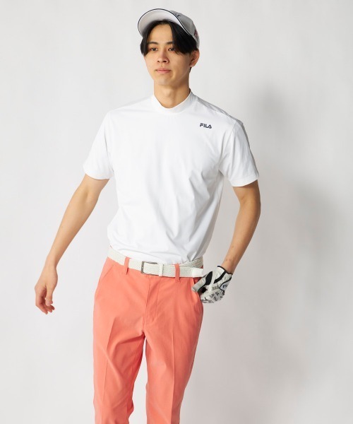 FILA GOLF(フィラゴルフ )の「【FILA GOLF:フィラゴルフ】半袖モックネックシャツ 吸汗速乾 接触冷感 ゴルフ(シャツ/ブラウス・メンズ・オフホワイト/ネイビー/ブラック・X-LARGE/LARGE/XX-LARGE/MEDIUM)」の12枚目の写真