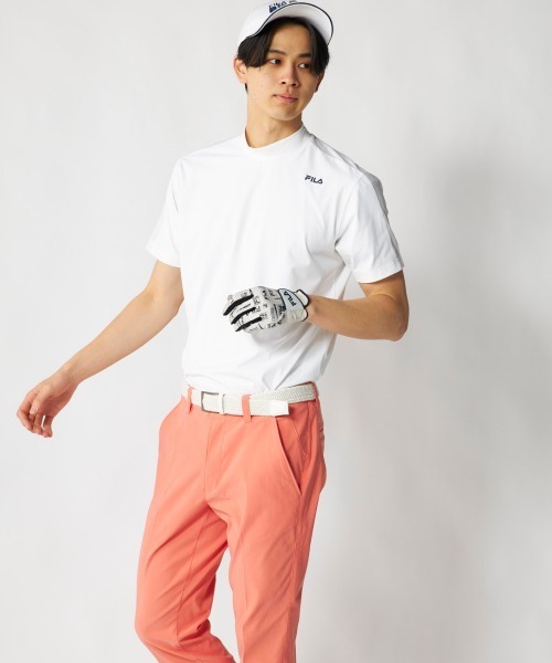 FILA GOLF(フィラゴルフ )の「【FILA GOLF:フィラゴルフ】半袖モックネックシャツ 吸汗速乾 接触冷感 ゴルフ(シャツ/ブラウス・メンズ・オフホワイト/ネイビー/ブラック・X-LARGE/LARGE/XX-LARGE/MEDIUM)」の13枚目の写真