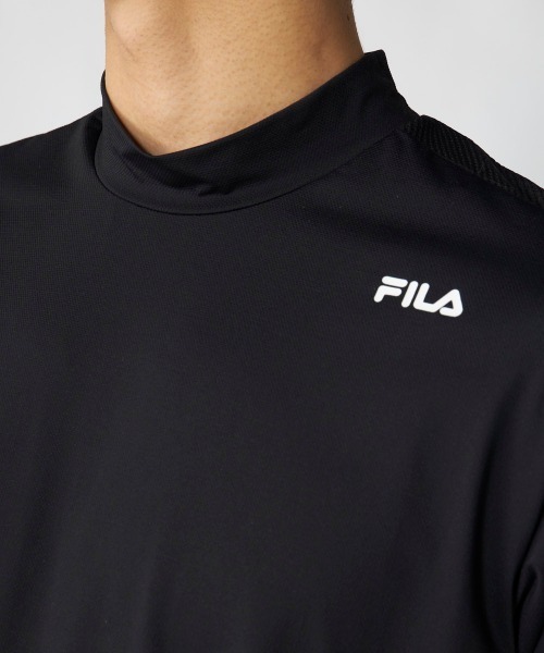 FILA GOLF(フィラゴルフ )の「【FILA GOLF:フィラゴルフ】半袖モックネックシャツ 吸汗速乾 接触冷感 ゴルフ(シャツ/ブラウス・メンズ・オフホワイト/ネイビー/ブラック・X-LARGE/LARGE/XX-LARGE/MEDIUM)」の18枚目の写真