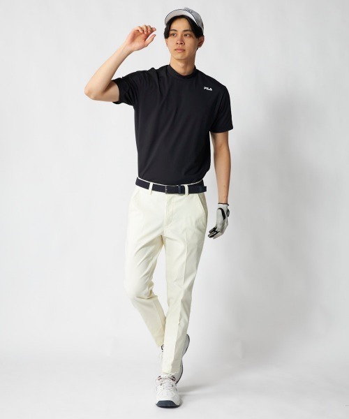 FILA GOLF(フィラゴルフ )の「【FILA GOLF:フィラゴルフ】半袖モックネックシャツ 吸汗速乾 接触冷感 ゴルフ(シャツ/ブラウス・メンズ・オフホワイト/ネイビー/ブラック・X-LARGE/LARGE/XX-LARGE/MEDIUM)」の21枚目の写真