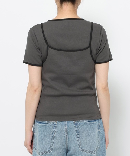 LOWRYS FARM(ローリーズファーム)の「ハイショク2PプルオーバーSS 638386(Tシャツ/カットソー・レディース・ホワイト/ブルー/グレー/アイボリー・FREE)」の7枚目の写真