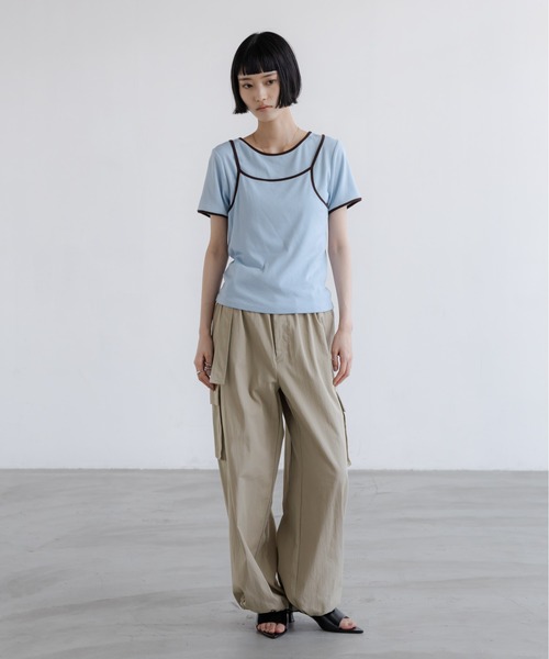 LOWRYS FARM(ローリーズファーム)の「ハイショク2PプルオーバーSS 638386(Tシャツ/カットソー・レディース・ホワイト/ブルー/グレー/アイボリー・FREE)」の19枚目の写真