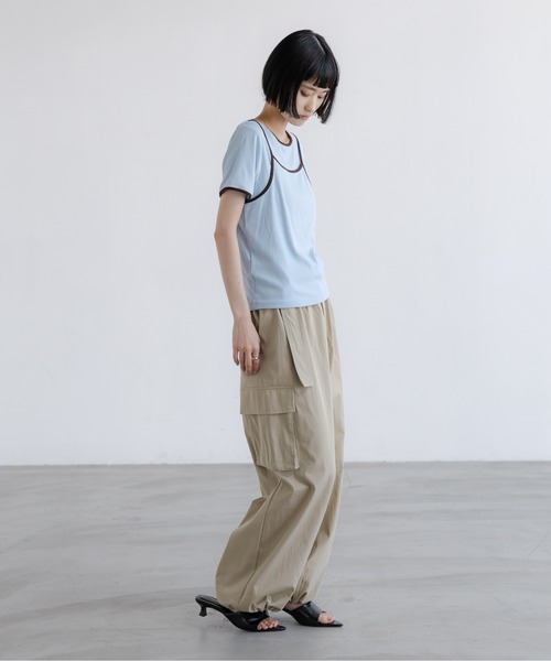 LOWRYS FARM(ローリーズファーム)の「ハイショク2PプルオーバーSS 638386(Tシャツ/カットソー・レディース・ホワイト/ブルー/グレー/アイボリー・FREE)」の20枚目の写真