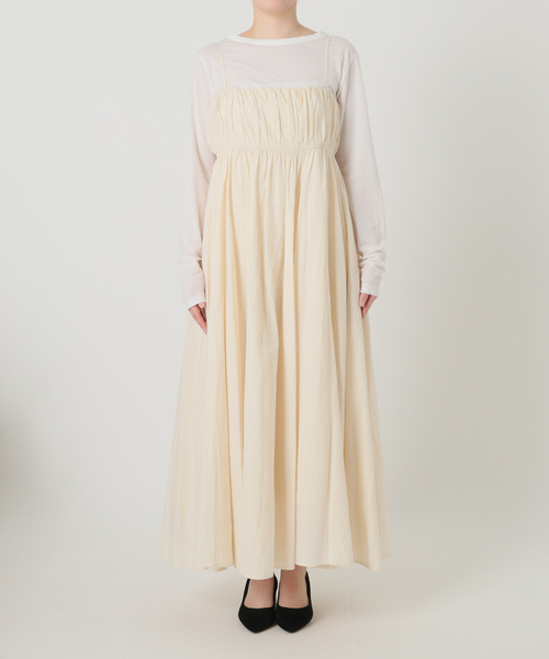 La TOTALITE（ラトータリテ）の「《WEB限定》【洗える】ギャザーキャミワンピース（ワンピース・レディース・ブラック/ホワイト/ベージュ・38/36）」の10枚目の写真