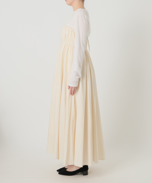 La TOTALITE（ラトータリテ）の「《WEB限定》【洗える】ギャザーキャミワンピース（ワンピース・レディース・ブラック/ホワイト/ベージュ・38/36）」の11枚目の写真