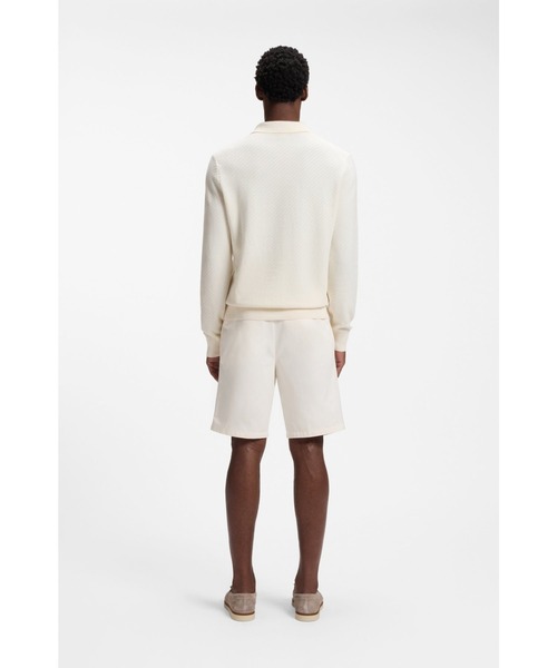BOSS（ボス）の「コットンニット セーター ジョニーカラー（ニット/セーター・メンズ・ホワイト・S/M/XXL）」の4枚目の写真