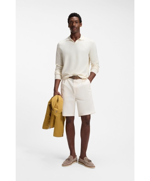 BOSS（ボス）の「コットンニット セーター ジョニーカラー（ニット/セーター・メンズ・ホワイト・S/M/XXL）」の3枚目の写真