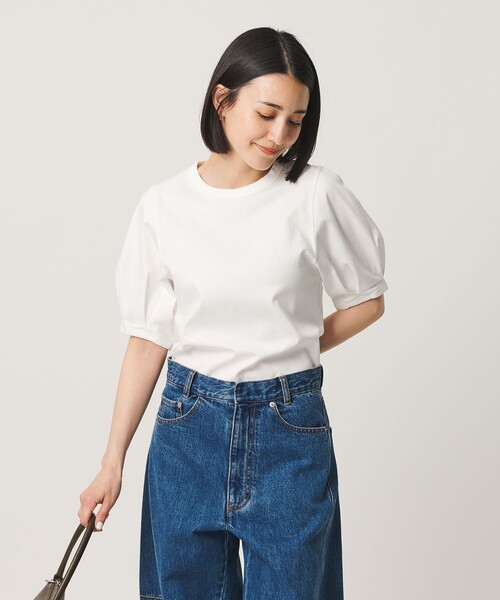 コットンスムース タック ショートスリーブ プルオーバー（Tシャツ