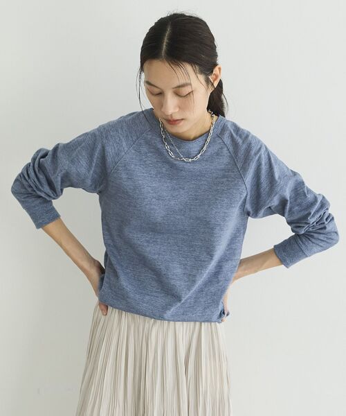 GARAGE OF GOOD CLOTHING(ガレージオブグッドクロージング)の「【日本製】前後2Wayコンパクトプルオーバー(Tシャツ/カットソー・レディース・ライトグレー/オフホワイト/ネイビー・FREE)」の21枚目の写真