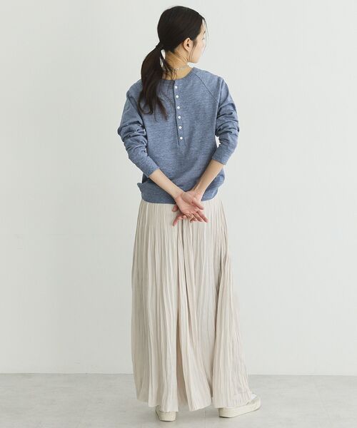 GARAGE OF GOOD CLOTHING(ガレージオブグッドクロージング)の「【日本製】前後2Wayコンパクトプルオーバー(Tシャツ/カットソー・レディース・ライトグレー/オフホワイト/ネイビー・FREE)」の15枚目の写真