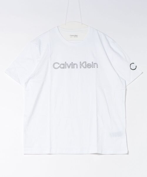 Calvin Klein（カルバン・クライン）の「CALVIN KLEIN 半袖Tシャツ（Tシャツ/カットソー・メンズ・アイボリー/ホワイト/ブラック/ブルー系その他・MEDIUM/SMALL/LARGE/X-LARGE）」の2枚目の写真