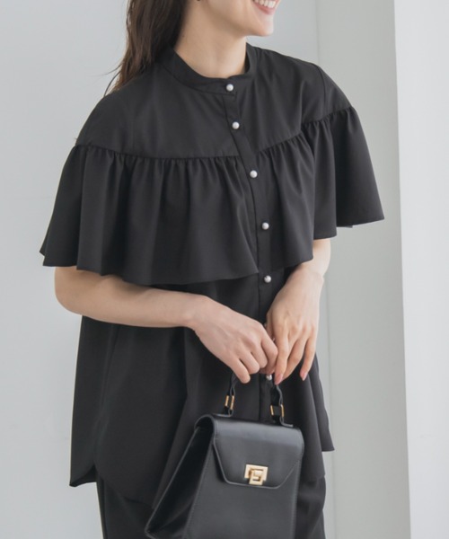 Sono(ソーノ)の「【SONO/ソーノ】【SONONAVY】テルテルレディブラウス(シャツ/ブラウス・レディース・ホワイト/ネイビー/ブラック・F)」の4枚目の写真