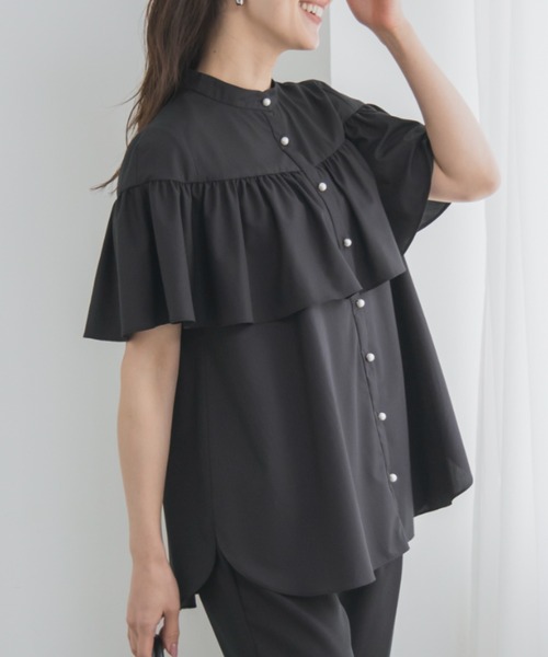 Sono(ソーノ)の「【SONO/ソーノ】【SONONAVY】テルテルレディブラウス(シャツ/ブラウス・レディース・ホワイト/ネイビー/ブラック・F)」の5枚目の写真