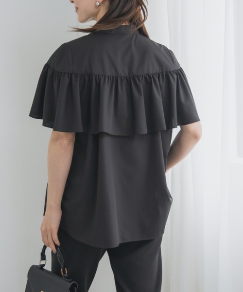 Sono(ソーノ)の「【SONO/ソーノ】【SONONAVY】テルテルレディブラウス(シャツ/ブラウス・レディース・ホワイト/ネイビー/ブラック・F)」の6枚目の写真