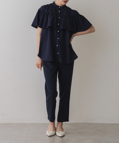 Sono(ソーノ)の「【SONO/ソーノ】【SONONAVY】テルテルレディブラウス(シャツ/ブラウス・レディース・ホワイト/ネイビー/ブラック・F)」の14枚目の写真