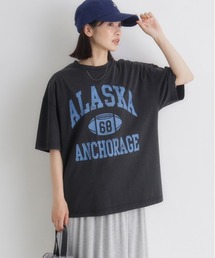 Right-on | HONEYSUCKLE ROSE(ハニーサックルローズ)アシッド加工ロゴプリントTシャツ(Tシャツ/カットソー)