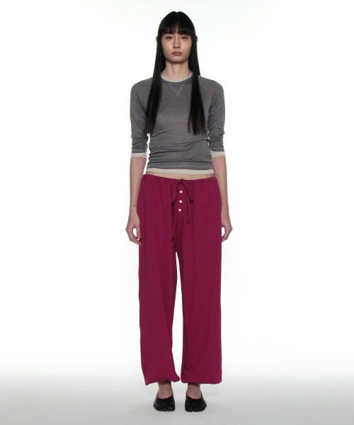PARTIMENTO WOMEN(パルティメントウィメン)の「PWC シア レグランスリークォータースリーブT_チャコールメランジェ(Tシャツ/カットソー・レディース・その他・SMALL/MEDIUM/LARGE)」の2枚目の写真