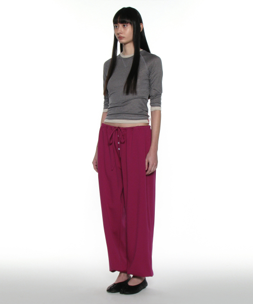 PARTIMENTO WOMEN(パルティメントウィメン)の「PWC シア レグランスリークォータースリーブT_チャコールメランジェ(Tシャツ/カットソー・レディース・その他・SMALL/MEDIUM/LARGE)」の3枚目の写真