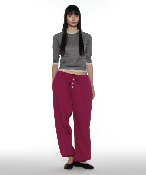 PARTIMENTO WOMEN(パルティメントウィメン)の「PWC シア レグランスリークォータースリーブT_チャコールメランジェ(Tシャツ/カットソー・レディース・その他・SMALL/MEDIUM/LARGE)」の6枚目の写真