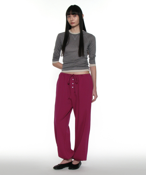 PARTIMENTO WOMEN(パルティメントウィメン)の「PWC シア レグランスリークォータースリーブT_チャコールメランジェ(Tシャツ/カットソー・レディース・その他・SMALL/MEDIUM/LARGE)」の7枚目の写真