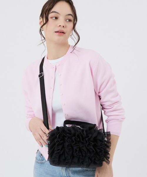 セール】RUFFLE EVERYDAY SM SATCHEL ブラックレースラッフル