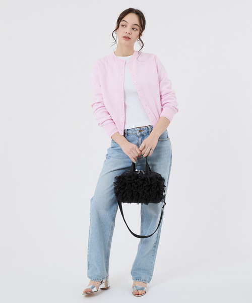 RUFFLE EVERYDAY SM SATCHEL ブラックレースラッフル（ショルダー