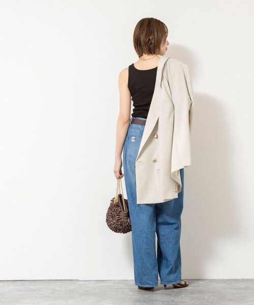 NOLLEY’S Sophi（ノーリーズソフィ）の「ウォッシャブルカップ付きリブタンクトップ（タンクトップ・レディース・ブラック/カーキ/オフホワイト・38）」の13枚目の写真