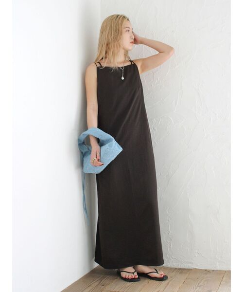 Ungrid（アングリッド）の「アイラインキャミワンピース（ワンピース・レディース・ブラック/アイボリー/グリーン・FREE）」の7枚目の写真