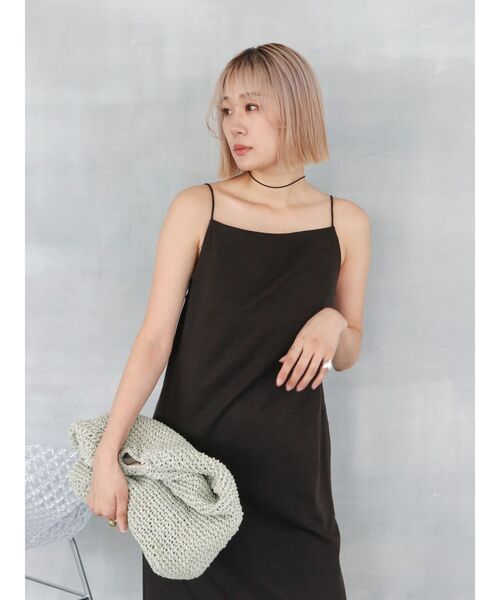 Ungrid（アングリッド）の「アイラインキャミワンピース（ワンピース・レディース・ブラック/アイボリー/グリーン・FREE）」の12枚目の写真