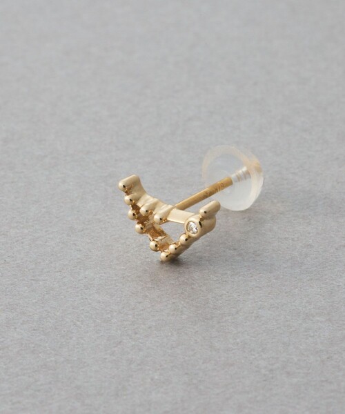 ete（エテ）の「[ゾディアック] K10YG ダイヤモンド ピアス /やぎ座（ピアス（片耳用）・レディース・イエローゴールド・FREE）」の5枚目の写真