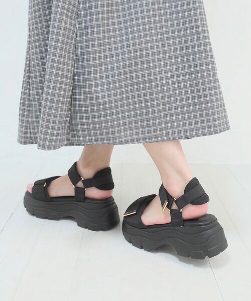 MAJESTIC LEGON（マジェスティックレゴン）の「ワイドベルトスポサン（サンダル・レディース・ブラック/ピンクベージュ/アイボリー・X-LARGE/LARGE/MEDIUM/SMALL）」の16枚目の写真