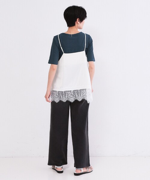 OPAQUE.CLIP(オペークドットクリップ)の「シアーメランジリブカットソー【洗濯機OK】(Tシャツ/カットソー・レディース・ブルー系その他/ホワイト/ブラック・00)」の20枚目の写真